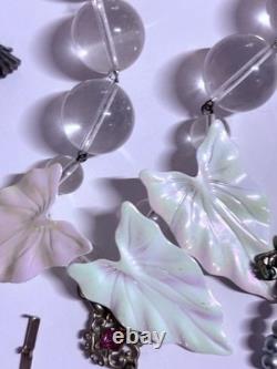 VTG As Is Costume Jewelry Lot Antique Brooches Bracelets Flask/Cigarette Case ++