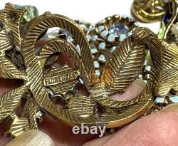 VTG As Is Costume Jewelry Lot Antique Brooches Bracelets Flask/Cigarette Case ++