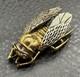 VTG Cicada Insect Fly Brooch Gold Tone Silver Tone Mixed Metal Rhinestone Pin
