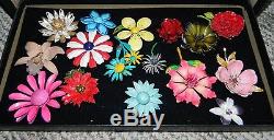 VTG HUGE Lot of Enamel Flower Pins Brooches Sarah Coventry Originals by Robert