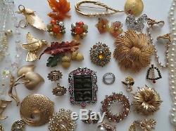 VTG Hight End Rhinestone Brooch Necklace Earrings Lot Trifari Kramer # 2