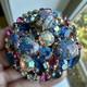 VTG Juliana Easter Egg Brooch 2.3 Inch Demi Parure Rhinestone Book Piece 3006