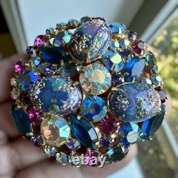 VTG Juliana Easter Egg Brooch 2.3 Inch Demi Parure Rhinestone Book Piece 3006