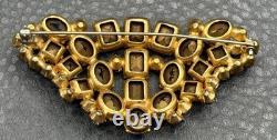 VTG Large Fruit Salad Multicolor Austrian Crystal Glass Rhinestone Brooch Pin
