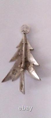 VTG Peace sign Christmas Tree Brooch/Rare marked MV