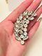 VTG Pin Brooch Signed Weiss Silver Tone Crystal Rhinestone Large Sparkling Rare