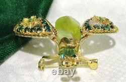VTG UnSign SCHREINER Wing Rhinestone ART GLASS Bug Butterfly TREMBLER Pin Brooch
