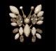 Verified Schreiner White Milk Glass Butterfly Trembler Brooch Unsigned Vintage