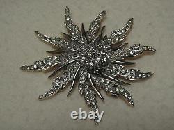 Very RARE Vtg. Marcel Boucher 2 Two Sided Pin Rhinestones Pearl Signed Brooch