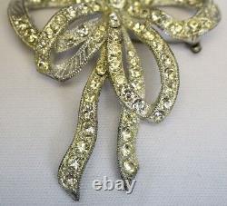 Vintage 1930 Silver Tone with Rhinestone Brooch Pin Signed LN Little Nemo
