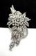 Vintage 1930s-1940s Trifari Alfred Philippe Rhinestone Flower Fur Clip Brooch