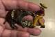 Vintage 1940s Bauman-Massa Enamel Rhinestone Stubborn Donkey Mexican Pin Brooch