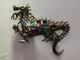 Vintage 1950's La Roco Gripoix Glass Mogul Style Rhinestone Dragon Pin/Brooch