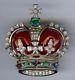 Vintage 1953 Trifari Coronation Red Royal Enamel Crown Pin Brooch