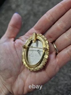 Vintage 1960's JULIANA D&E Geode AB Rhinestone Brooch Pendant And Matching Clip