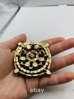 Vintage 1960s Signed Weiss Dazzling Aurora Borealis AB Rhinestone Rainbow Brooch