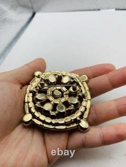 Vintage 1960s Signed Weiss Dazzling Aurora Borealis AB Rhinestone Rainbow Brooch