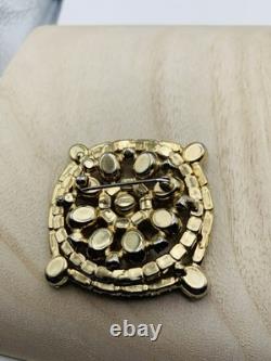 Vintage 1960s Signed Weiss Dazzling Aurora Borealis AB Rhinestone Rainbow Brooch