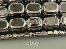 Vintage 50's Kramer NY Rhinestone Rectangle Brooch Blue Pale Lavender