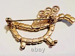 Vintage 52 Pc Prong Set Rhinestone Christmas Brooch Lot TREE Santa SNOWMAN Bells