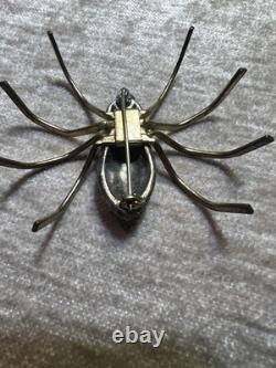 Vintage Adolph Katz for Coro Rare Spider Brooch with Rhinestones Patent, 1937