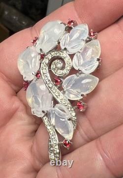 Vintage Alfred Philippe Crown Trifari Tutti Frutti Fruit Salad Moonstone Brooch