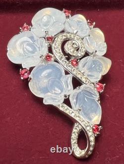 Vintage Alfred Philippe Crown Trifari Tutti Frutti Fruit Salad Moonstone Brooch
