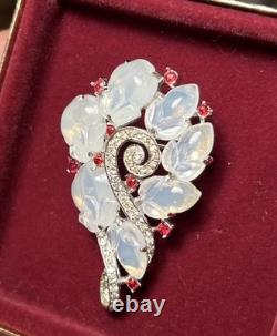Vintage Alfred Philippe Crown Trifari Tutti Frutti Fruit Salad Moonstone Brooch