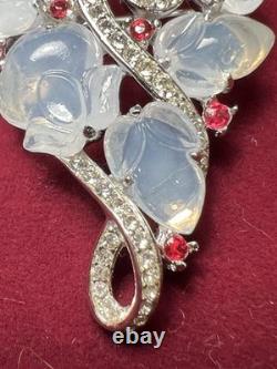 Vintage Alfred Philippe Crown Trifari Tutti Frutti Fruit Salad Moonstone Brooch