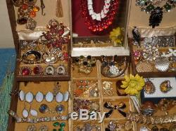 Vintage Antique Art Deco High End Jewelry Lot 10K 925 Rhinestones Rings Brooch