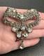 Vintage Art Deco Large Rhinestone Bow Brooch Pin Crystal Dangle Drop High End