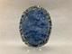 Vintage Aurora Borealis Rhinestone Blue Glass GEODE Brooch Pendant