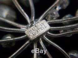 Vintage Austrian Crystal Rhinestone Brooch/Pin Unsigned Mid 20th Century