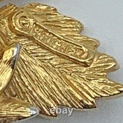 Vintage Boucher Strawberry Pin Brooch Clip Earrings Set Enamel Rhinestones Box