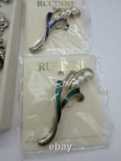 Vintage Brooch Lot 14 Weiss, Sarah Coventry, Monet, Oscar De La Renta, Rucinni