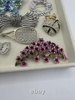 Vintage Brooch Lot 14 Weiss, Sarah Coventry, Monet, Oscar De La Renta, Rucinni