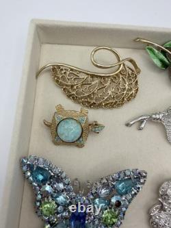 Vintage Brooch Lot 14 Weiss, Sarah Coventry, Monet, Oscar De La Renta, Rucinni