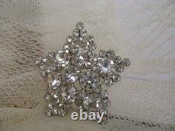 Vintage CLASSIC Beauty Large JULIANA D&E Clear Rhinestone STAR Brooch EUC