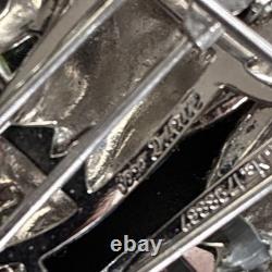 Vintage CORO DUETTE Bird Brooch Dress Clips Rhinestone Enamel Birds of Paradise