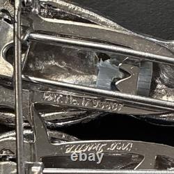 Vintage CORO DUETTE Bird Brooch Dress Clips Rhinestone Enamel Birds of Paradise