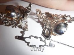 Vintage CORO Quivering Magnolia Duette Brooch Tremblet 1930's Magnificent