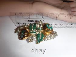 Vintage CORO Quivering Magnolia Duette Brooch Tremblet 1930's Magnificent