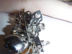 Vintage CORO Quivering Magnolia Duette Brooch Tremblet 1930's Magnificent