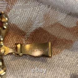 Vintage CORO Signed Rhinestone Brooch Earrings Are Harrice Miller Pat# 1057965