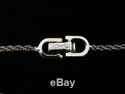 Vintage Christian Dior Black Enamel & Rhinestone Earrings Necklace & Brooch Set