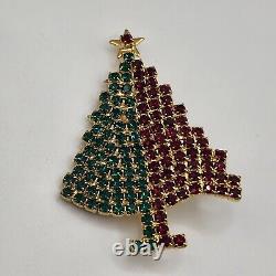 Vintage Christmas Tree Brooch Signed Gale And Friends