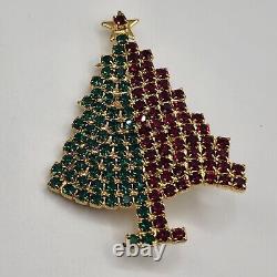 Vintage Christmas Tree Brooch Signed Gale And Friends