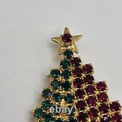 Vintage Christmas Tree Brooch Signed Gale And Friends