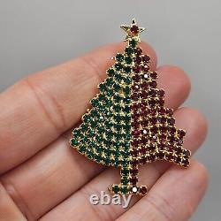 Vintage Christmas Tree Brooch Signed Gale And Friends