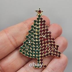 Vintage Christmas Tree Brooch Signed Gale And Friends